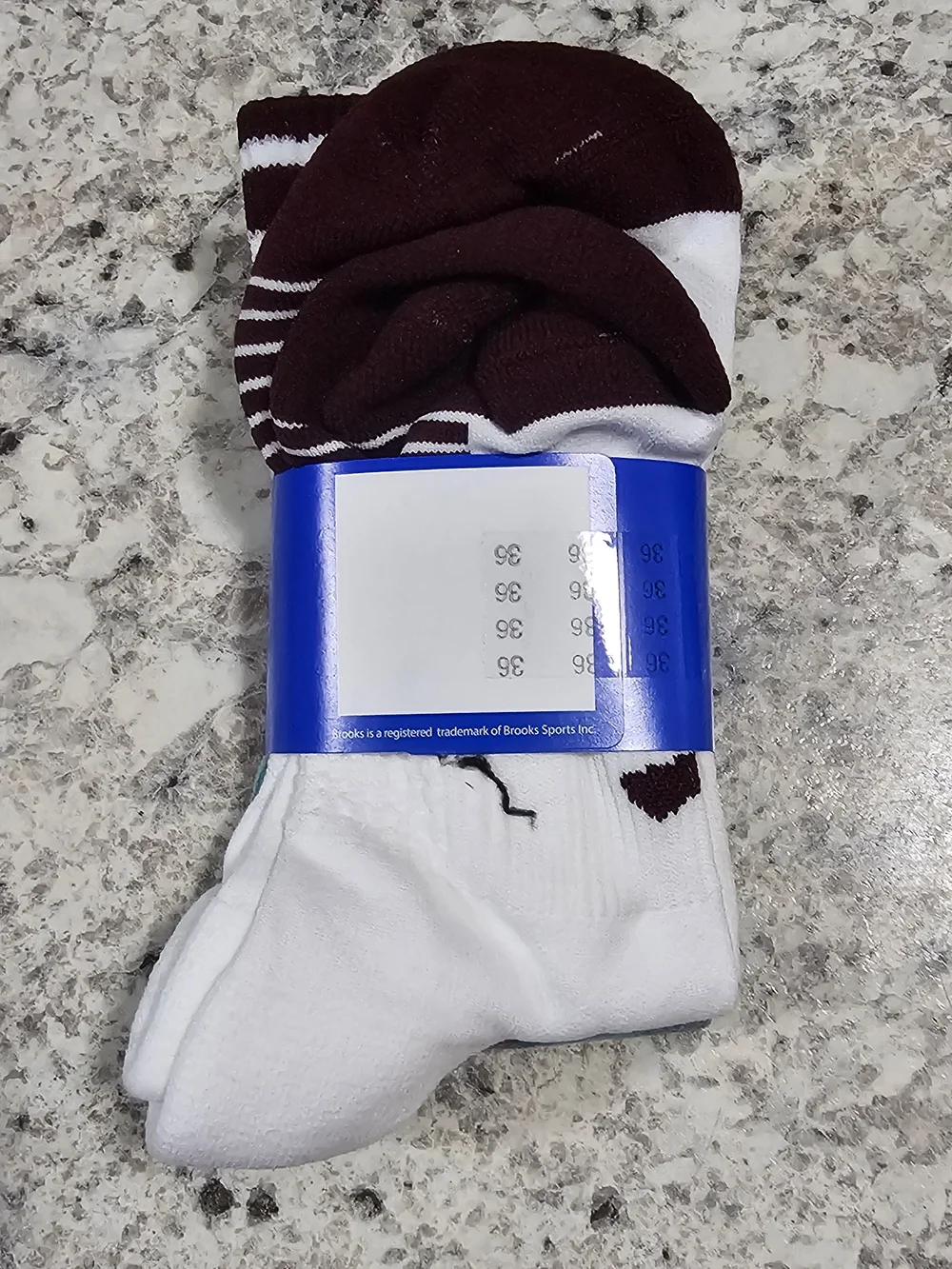 Brooks Performance Running Crew Socks MD Cushioned Breathable 2pk Made In USA
